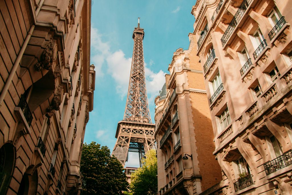 paris, france, Eiffel tower on a summers day