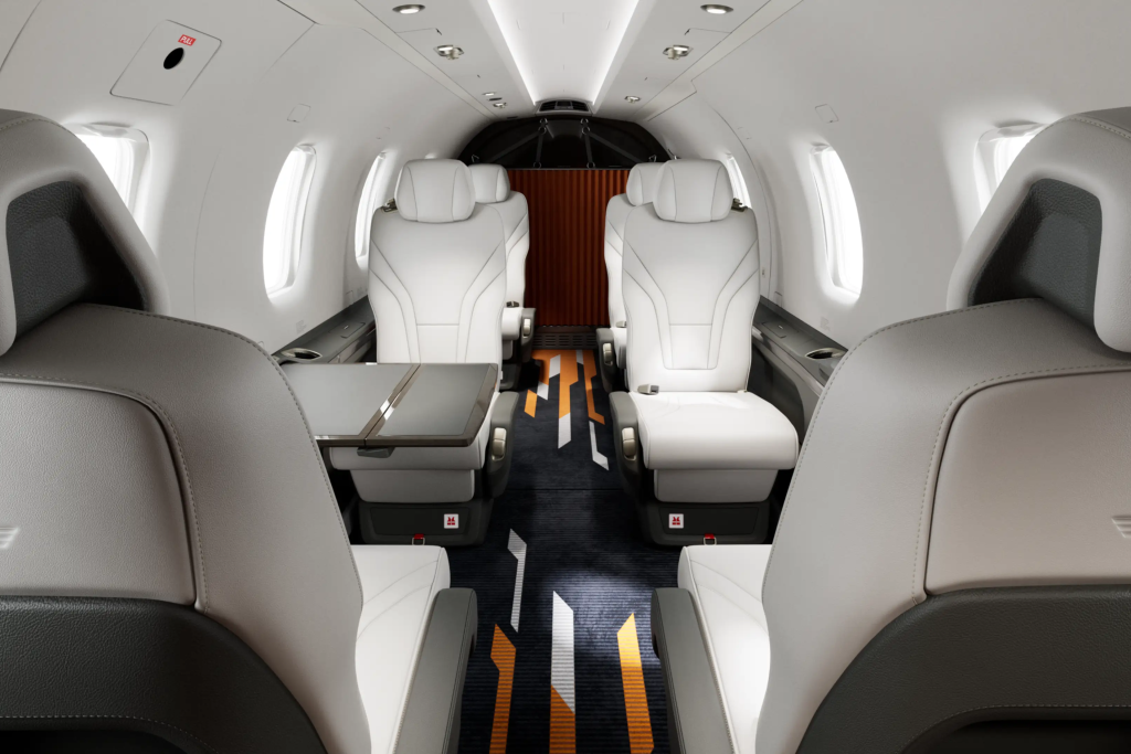 turboprop private jet luxury interior