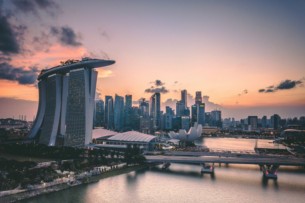 Marina Bay Sands Singapore sunset