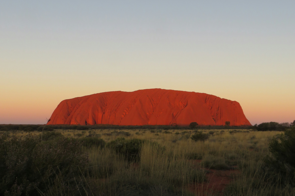 Ayers Rock Sunset in northern territory, australia
