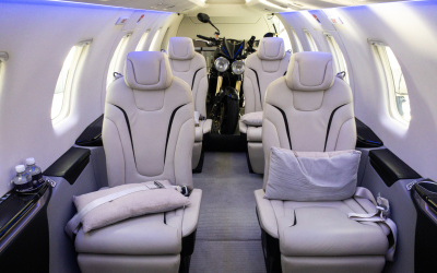luxury private het with cargo motorbike