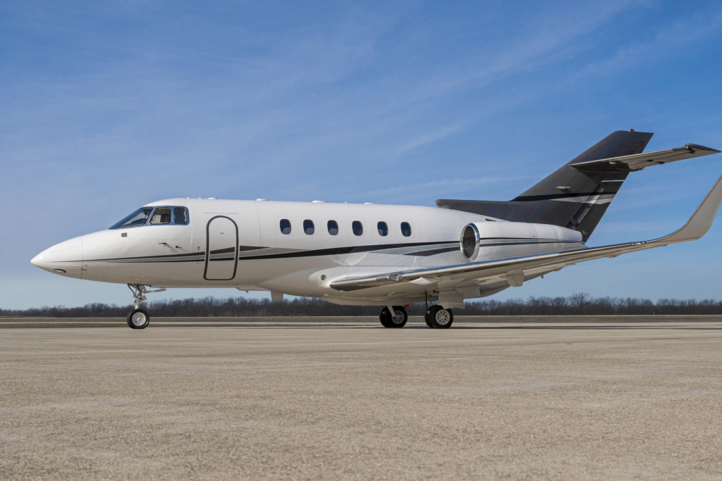 luxury private jet
Hawker 800 on runway